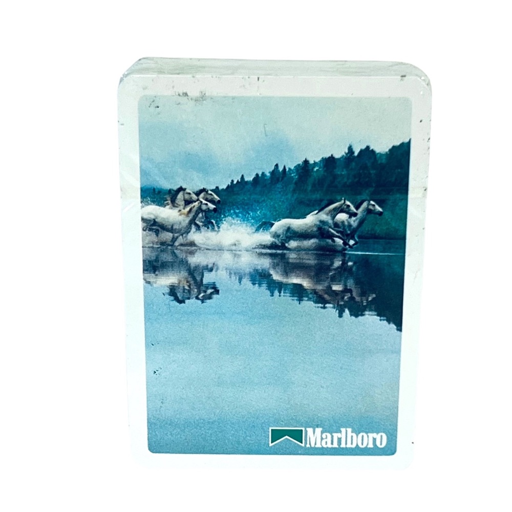 Marlboro Cigarettes Vintage 1980's Wild‎ Horses Playing Cards Deck Advertisement